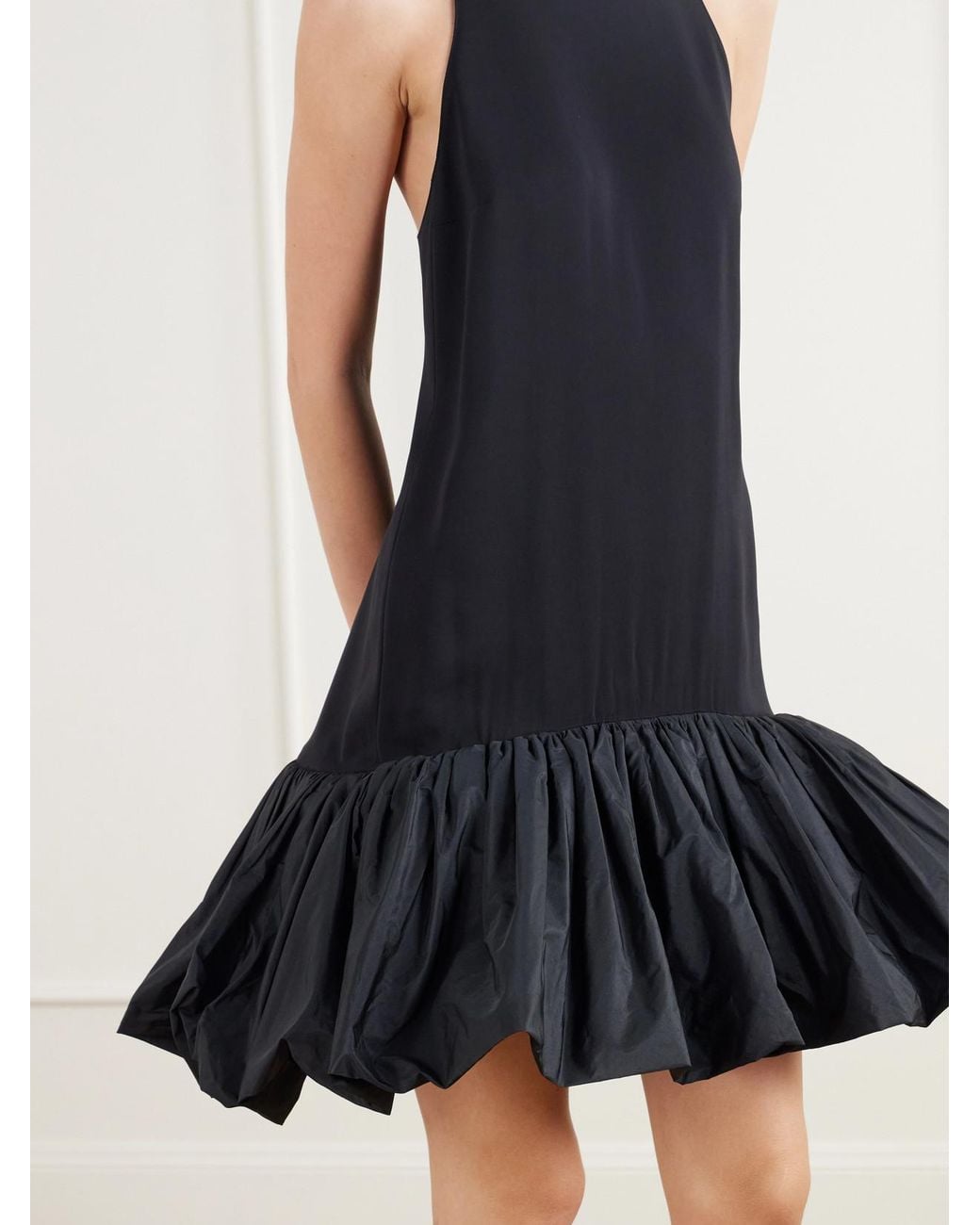 Stella McCartney Blue Taffeta-Trimmed Cady Peplum Mini Dress