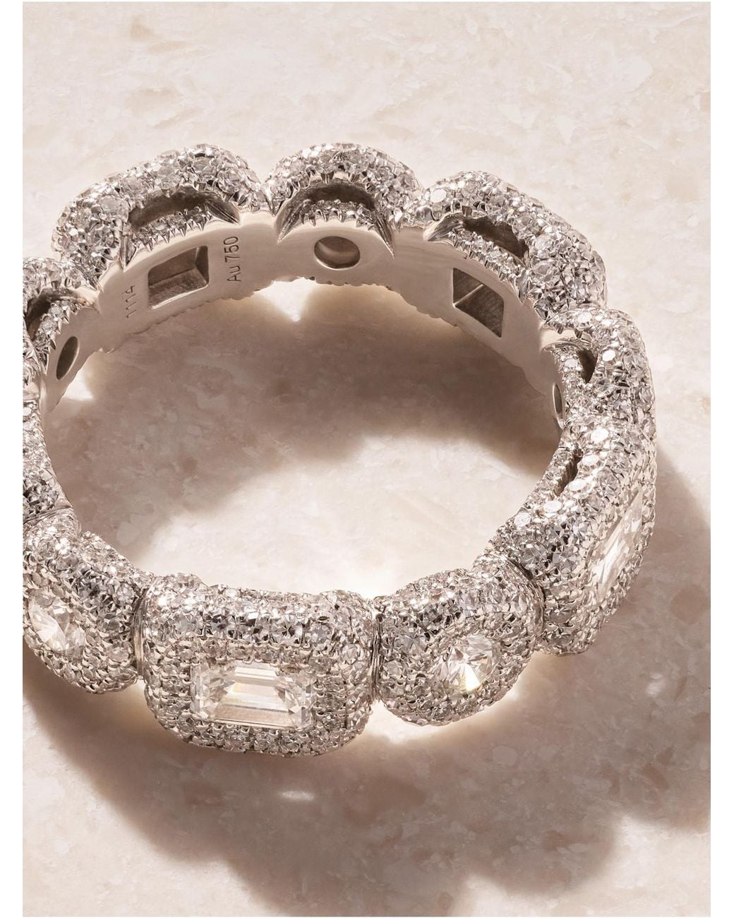 David Morris Natural Eternity 18-Karat Diamond Ring