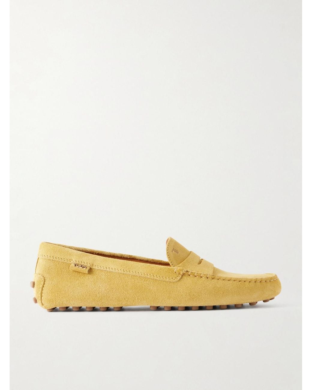 Tod's Natural Gommino Suede Loafers