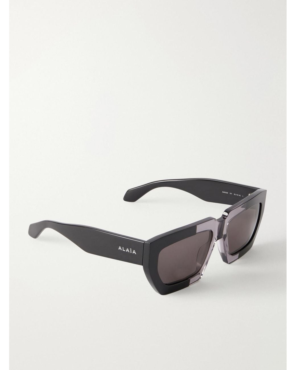 Alaïa Black Melted Square-Frame Recycled-Acetate Sunglasses