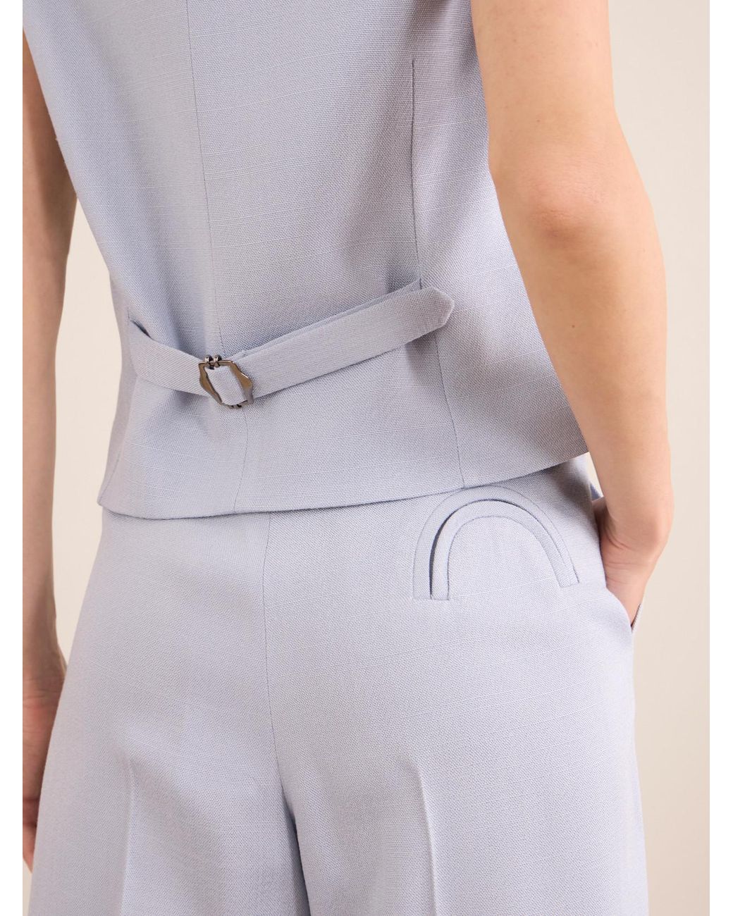 Blazé Milano White Feral Canvas Vest