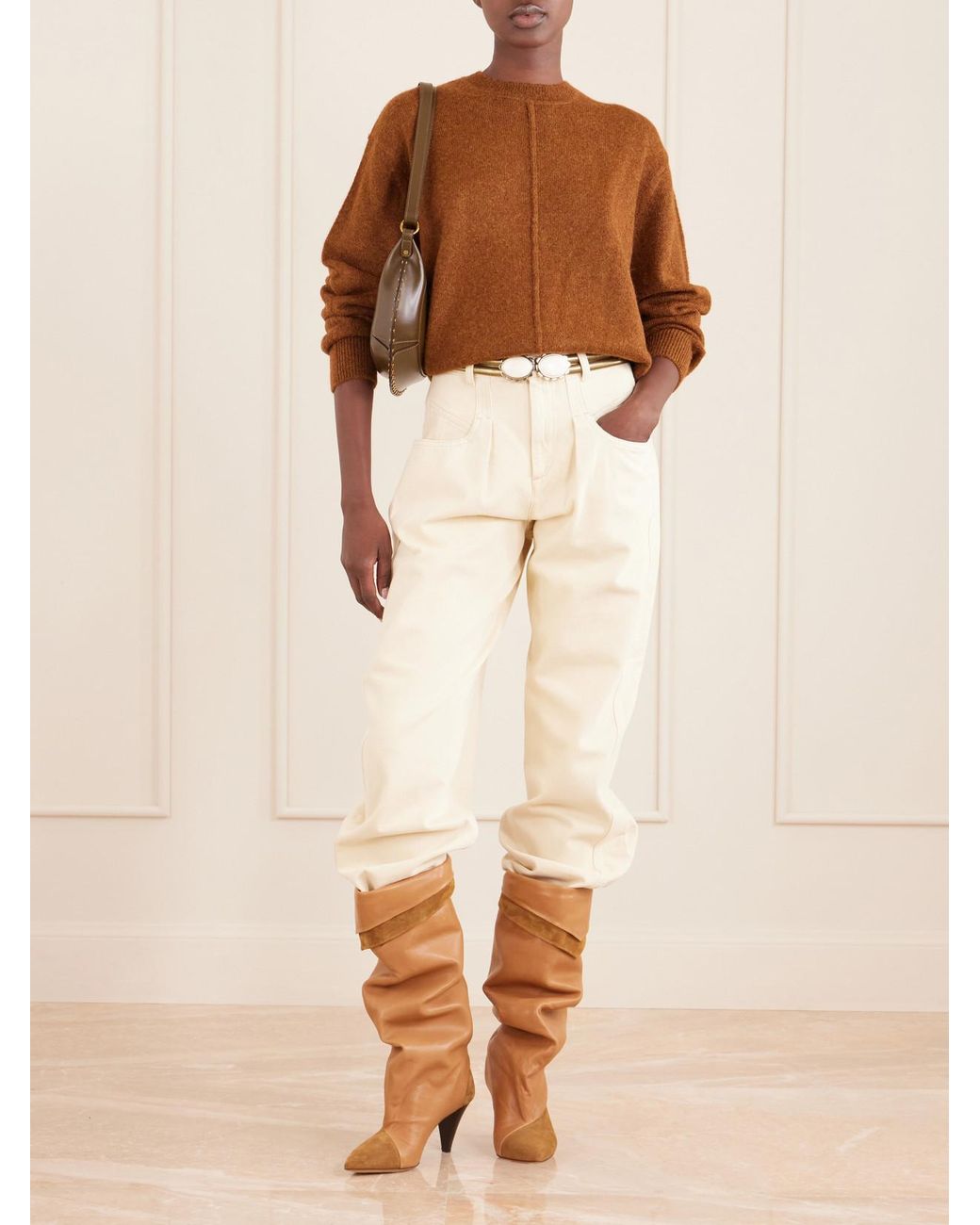 Isabel Marant Brown Thomane Alpaca-Blend Sweater