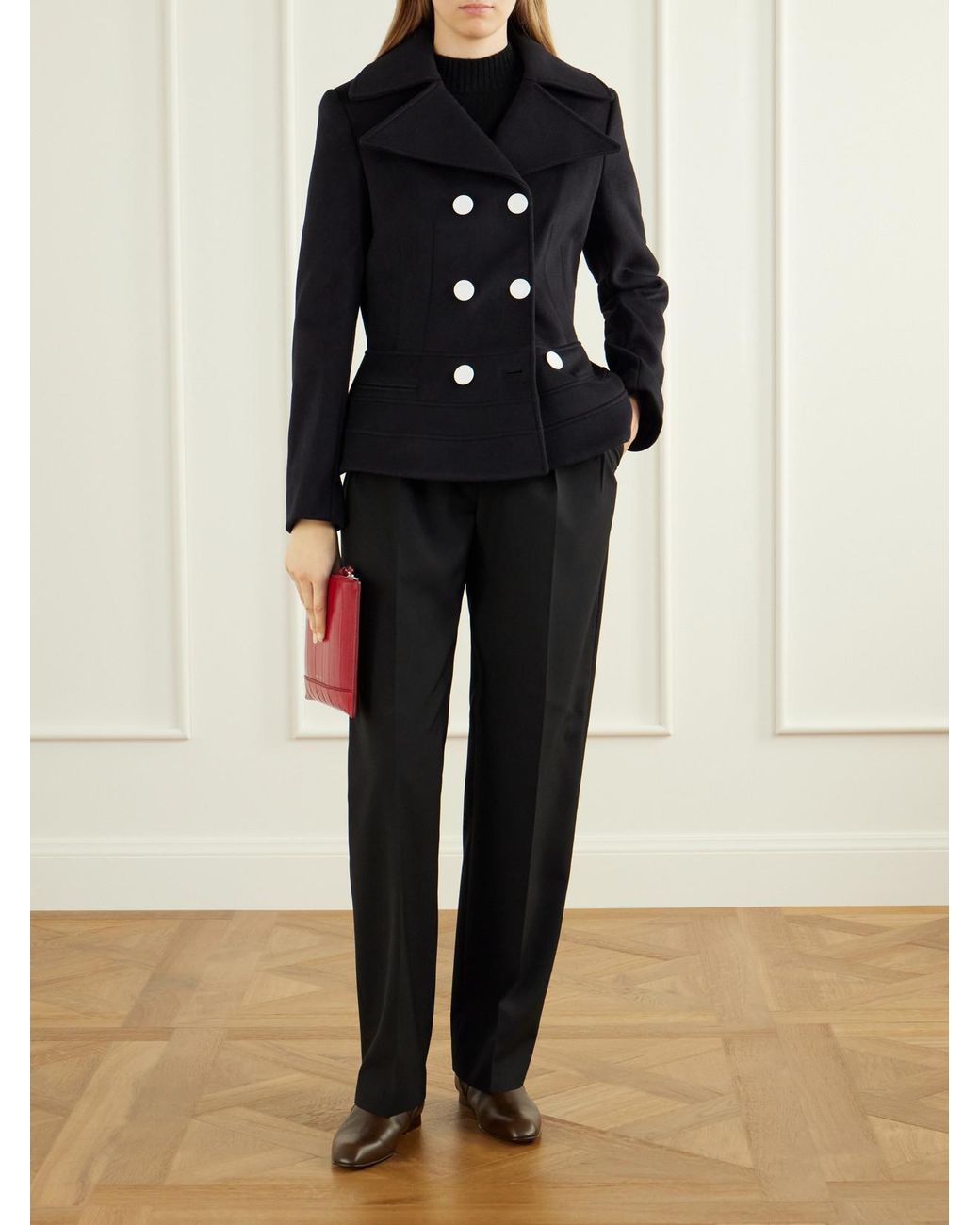 Proenza Schouler Black Romane Wool-Blend Jacket
