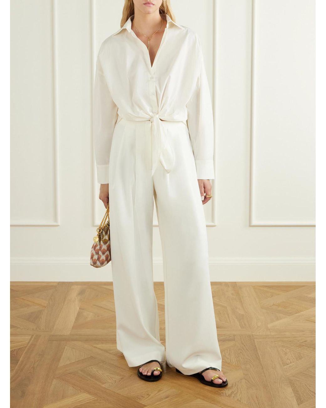 ANDRES OTALORA White Cotton Poplin Blouse
