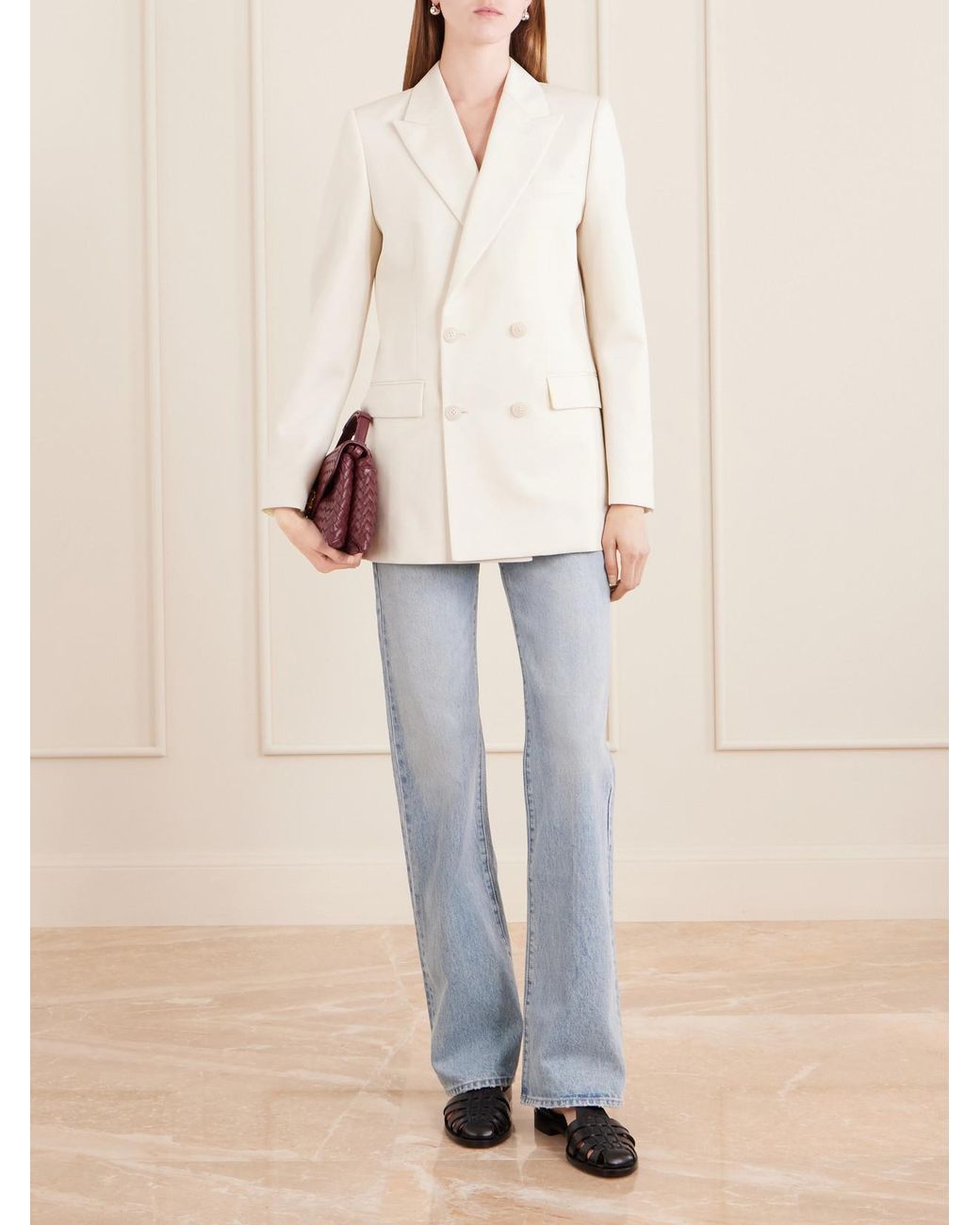 Nili Lotan Blue Joan High-Rise Straight-Leg Jeans