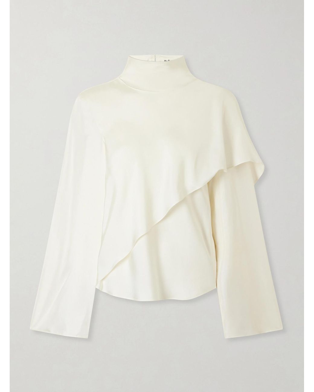 Rohe Natural Scarf-Detailed Silk-Twill Blouse