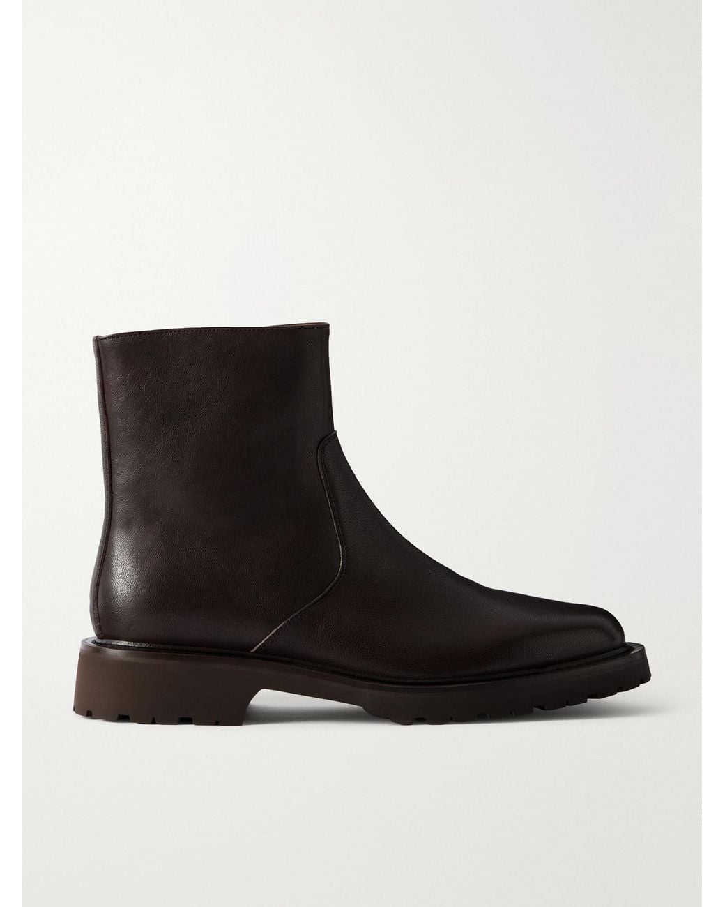 LEGRES Black 61 Washed Leather Ankle Boots