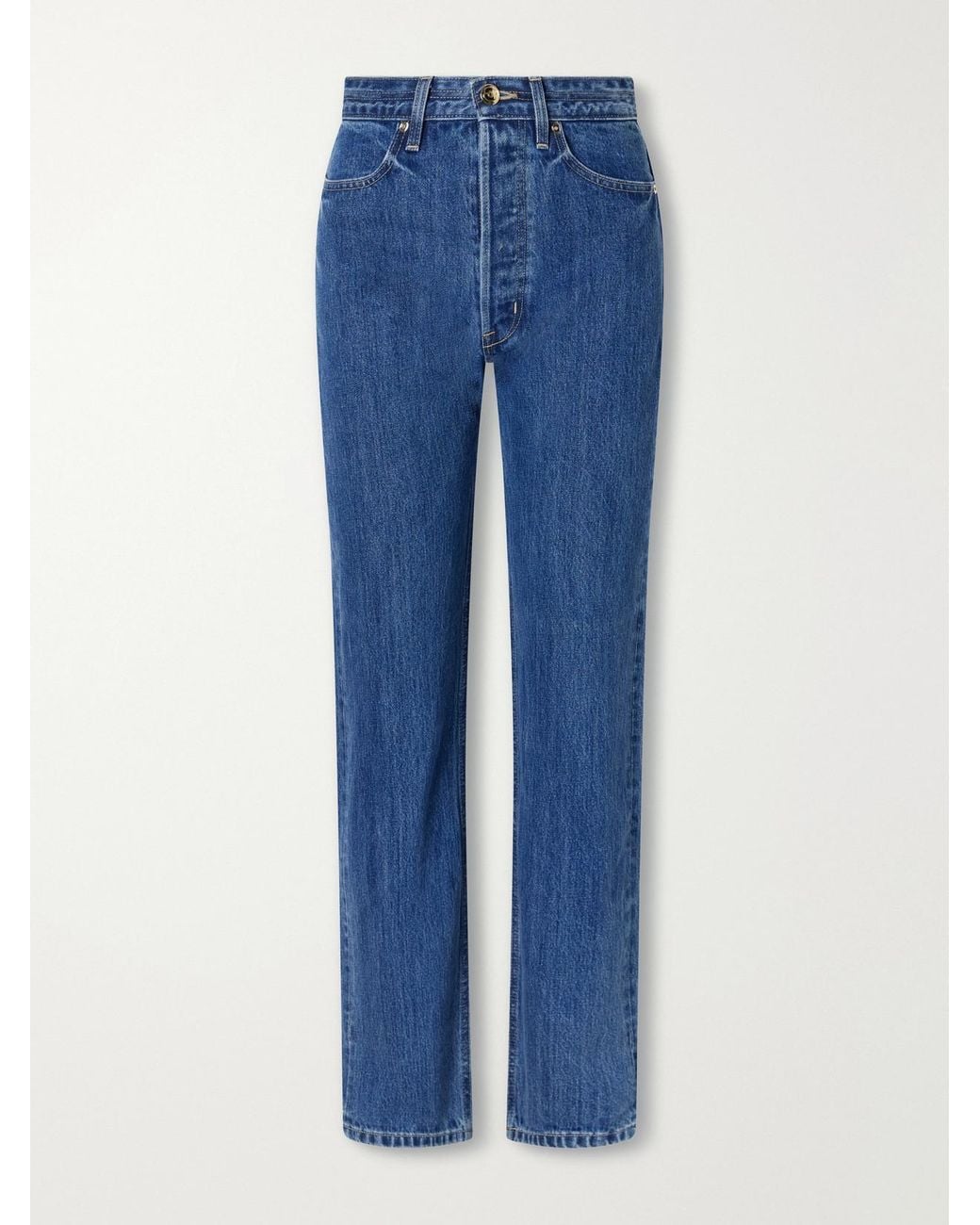 RÙADH Blue The Agnes High-Rise Straight-Leg Jeans