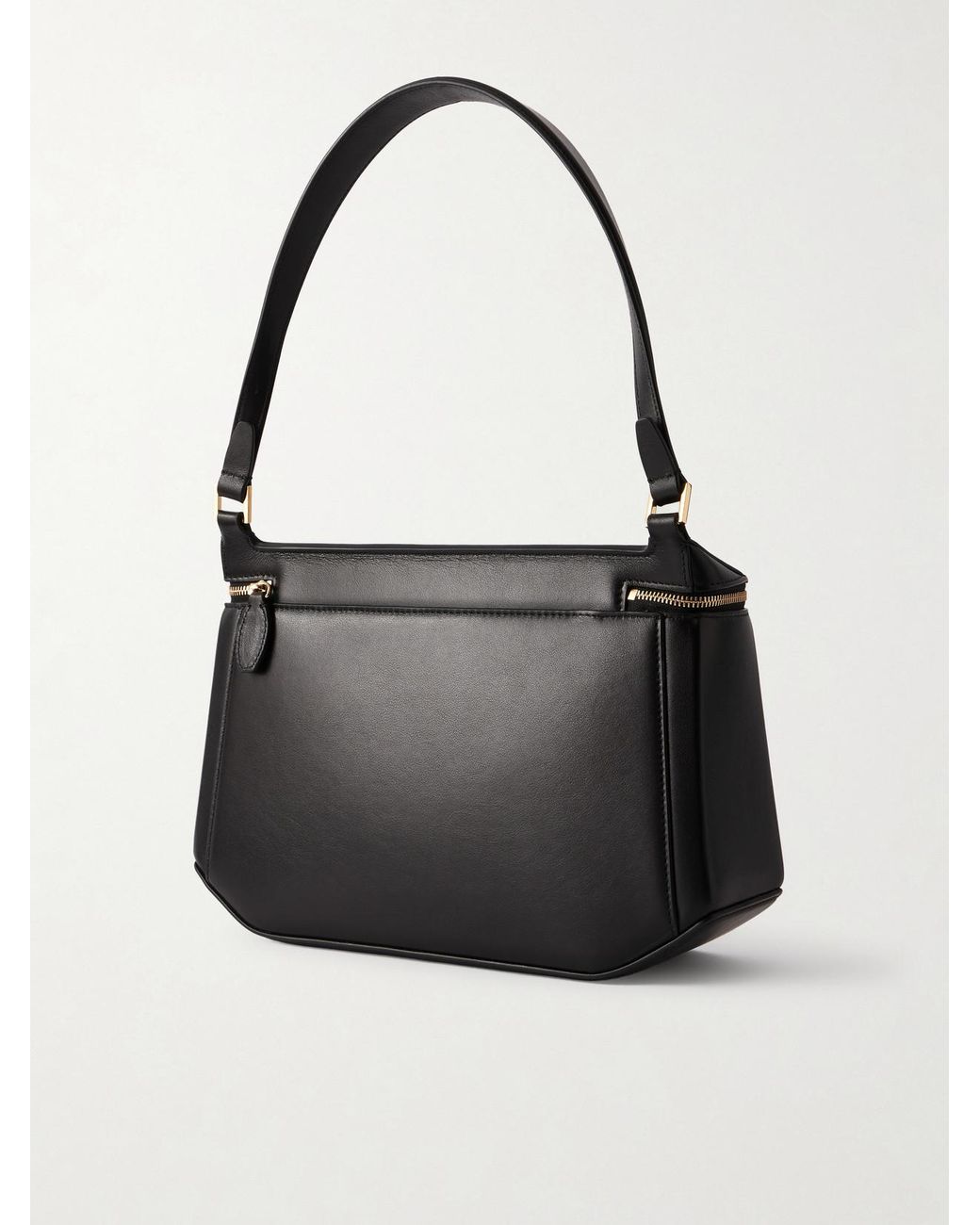 Totême Black Clip Leather Shoulder Bag