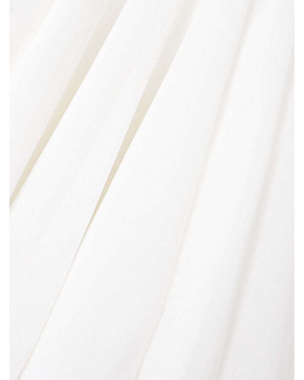 Alaïa White Pleated Jersey Mini Skirt