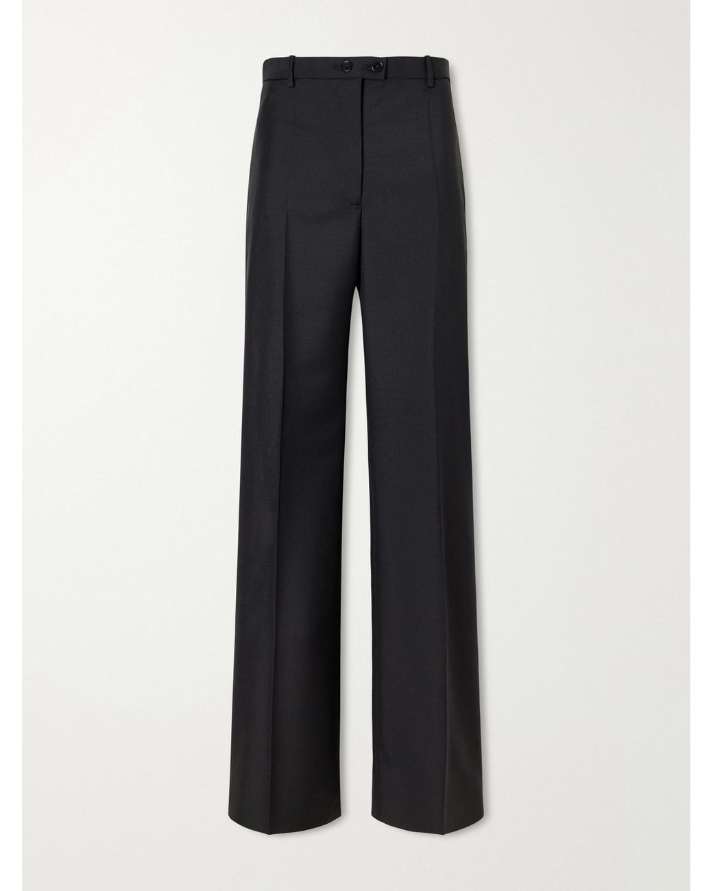 Jil Sander Blue Wool And Mohair-Blend Canvas Wide-Leg Pants
