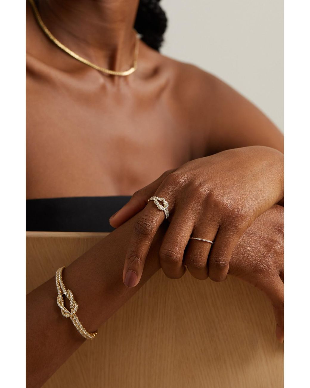 Anita Ko Natural Knot 18-Karat Diamond Ring
