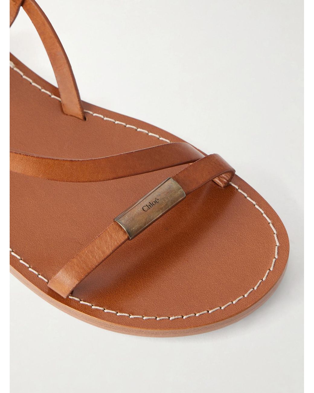 Chloé Brown Matilda Leather Sandals