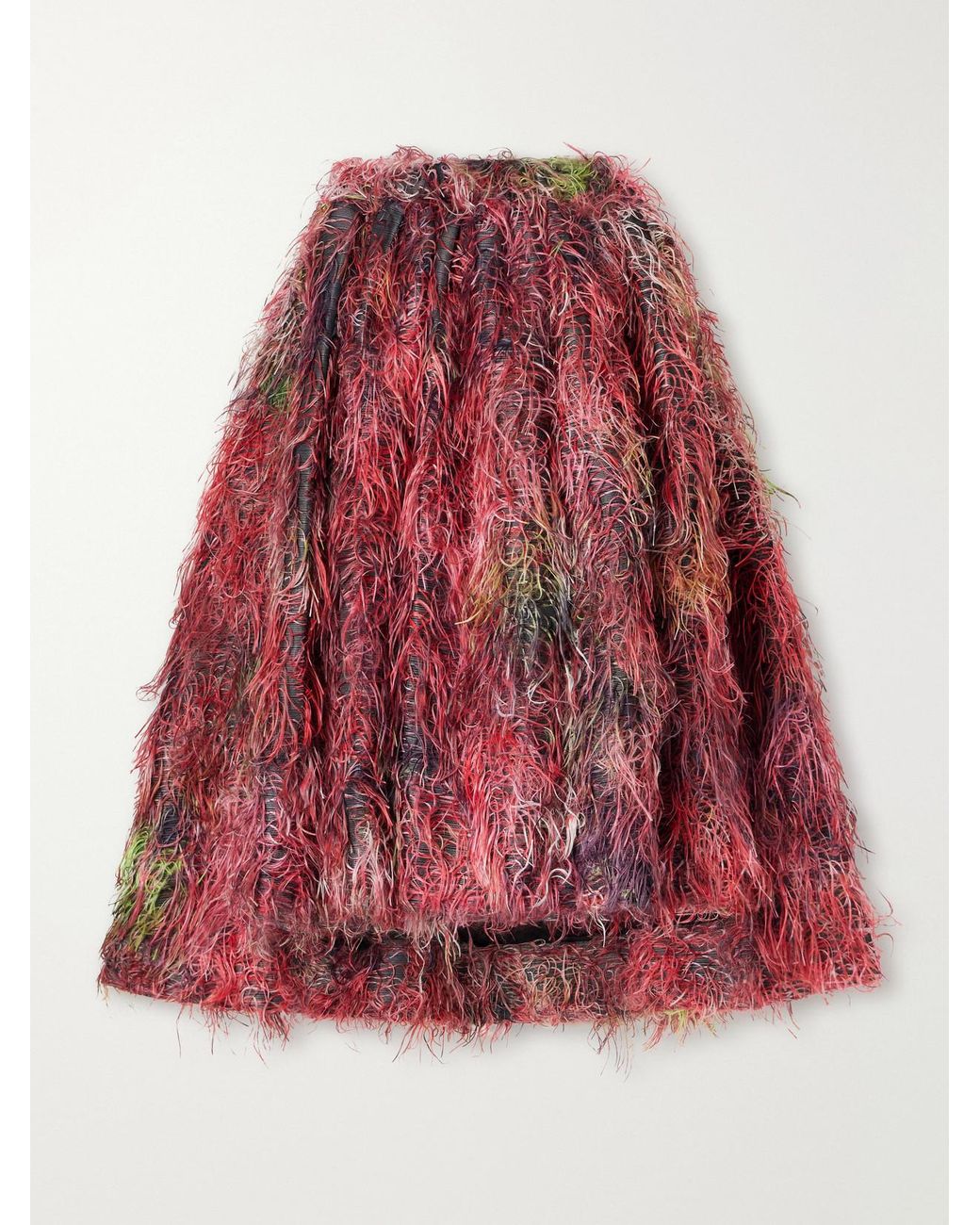 Comme des Garçons Textured Fringed Midi Skirt