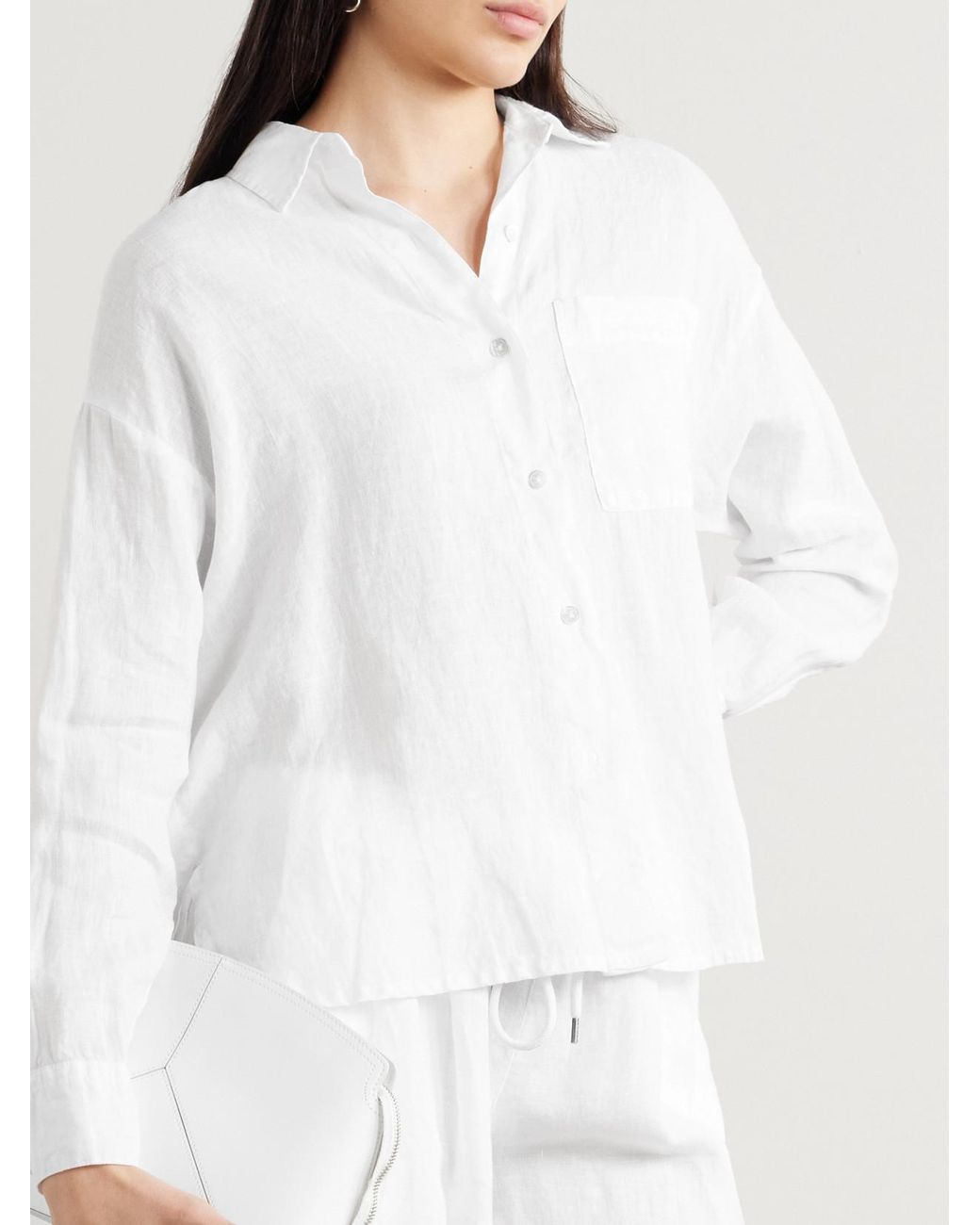 James Perse White Linen Shirt