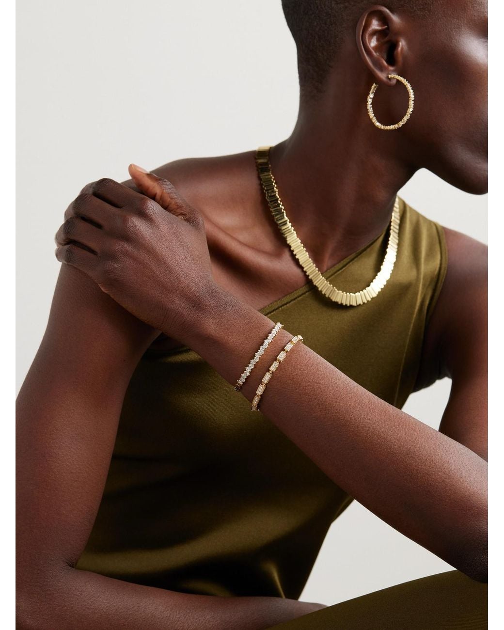 Suzanne Kalan Natural 18-Karat Diamond Bangle