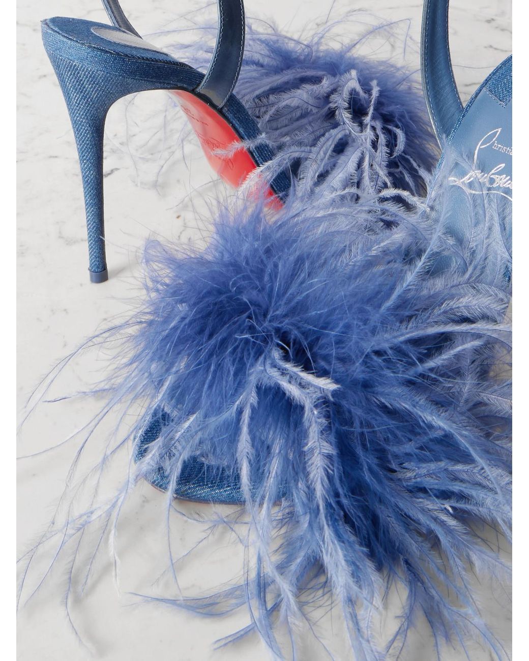 Christian Louboutin Loubipoupi 100 Patent Leather-Trimmed