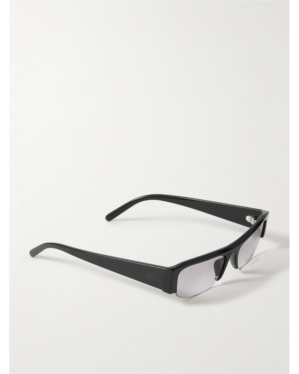Miu Miu White Vedette Square-Frame Acetate Sunglasses Glasses