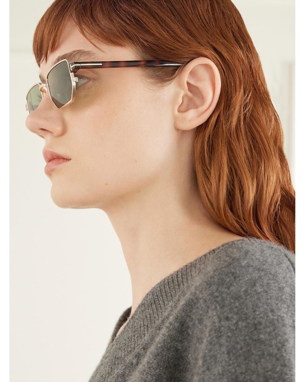 Tom Ford Green Liam-02 Square-Frame-Tone Sunglasses
