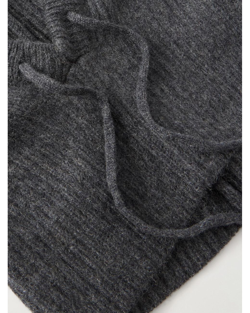 arch4 Black Klosters Ribbed Cashmere Balaclava