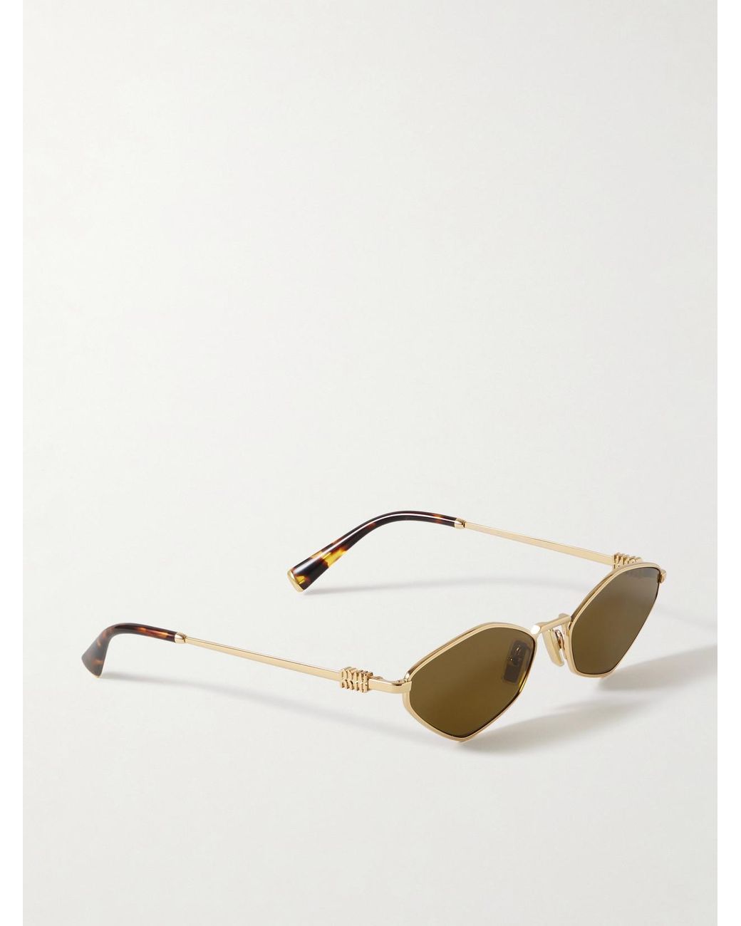 Miu Miu Natural Hexagon-Frame-Tone Sunglasses