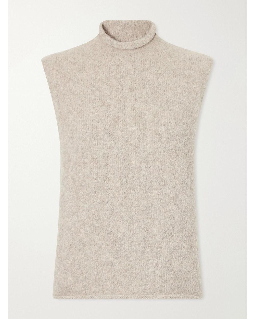 Lauren Manoogian Natural Alpaca-Blend Turtleneck Tank