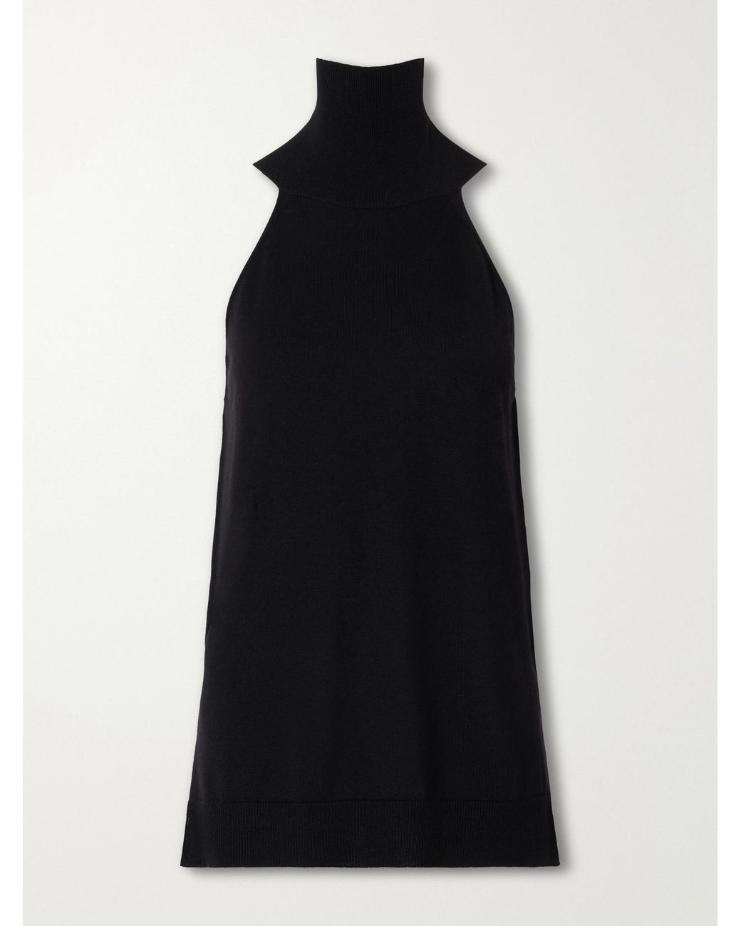 FFORME Black Devon Virgin Wool Blouse
