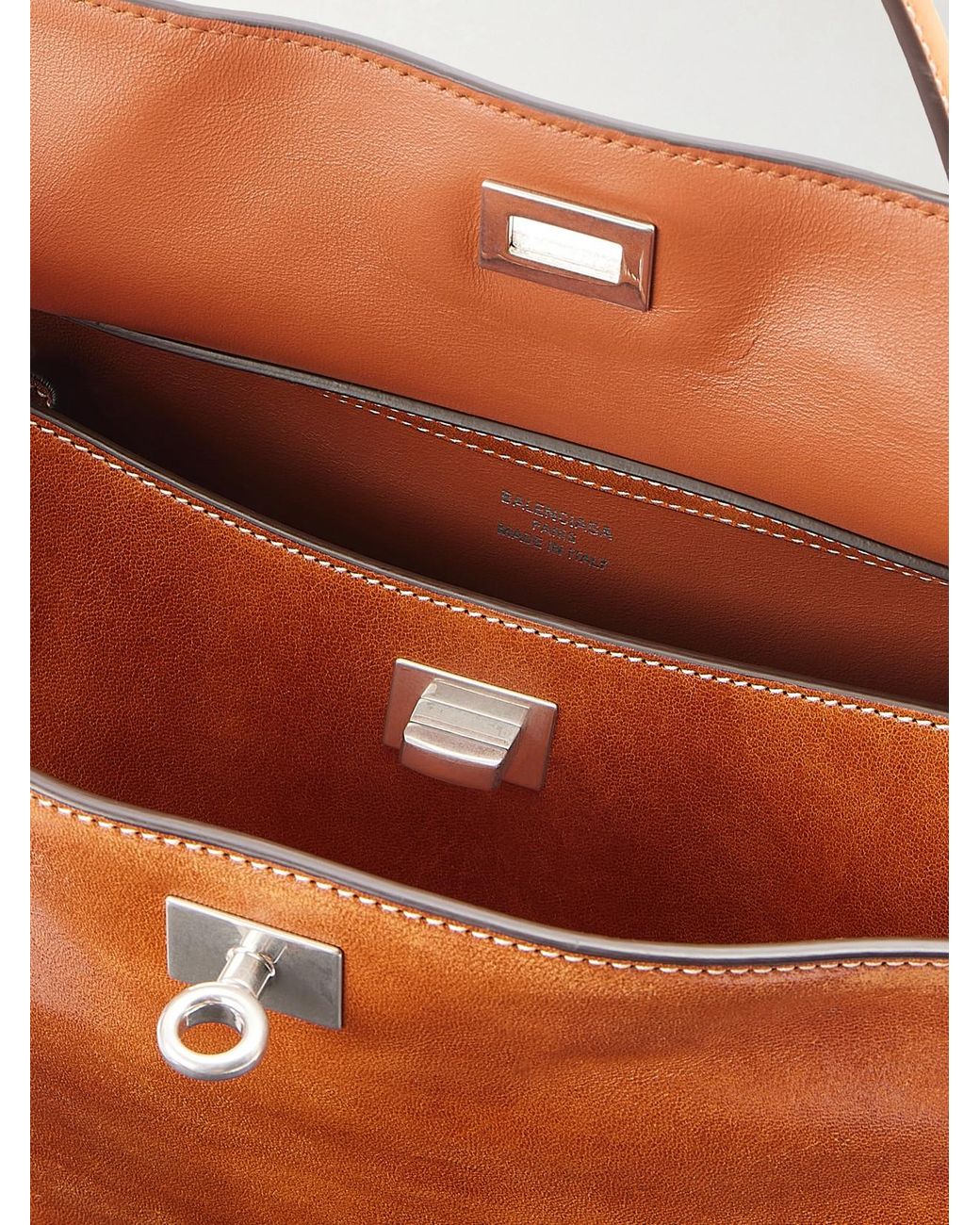 Balenciaga Brown Rodeo Small Leather Shoulder Bag
