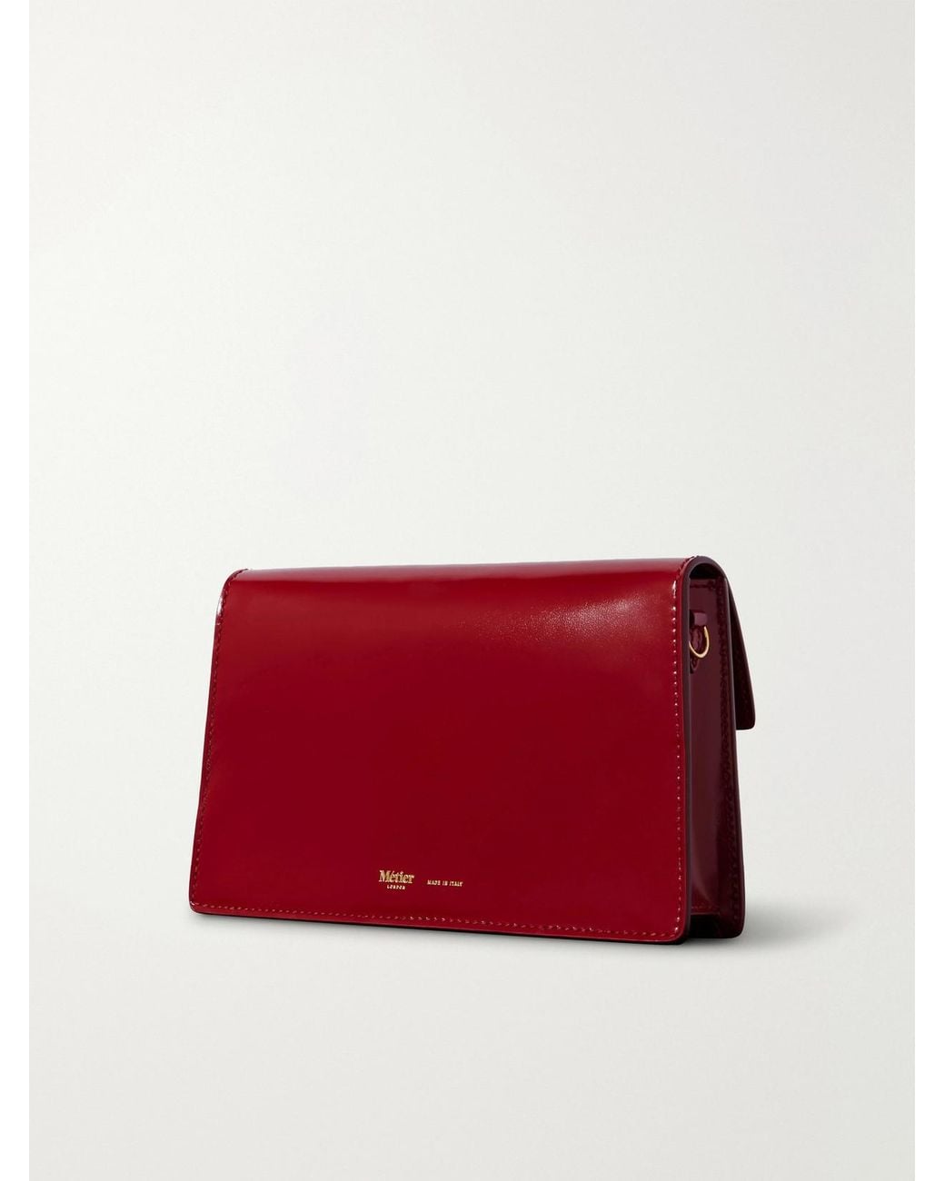Metier Red Parallel 22 Leather Shoulder Bag