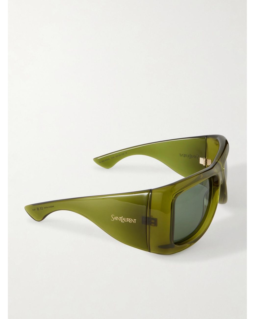 Saint Laurent Green Sl 902 Howl D-Frame Acetate Sunglasses