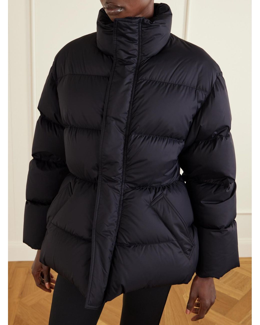 Balenciaga Blue Padded Quilted Ripstop Down Jacket
