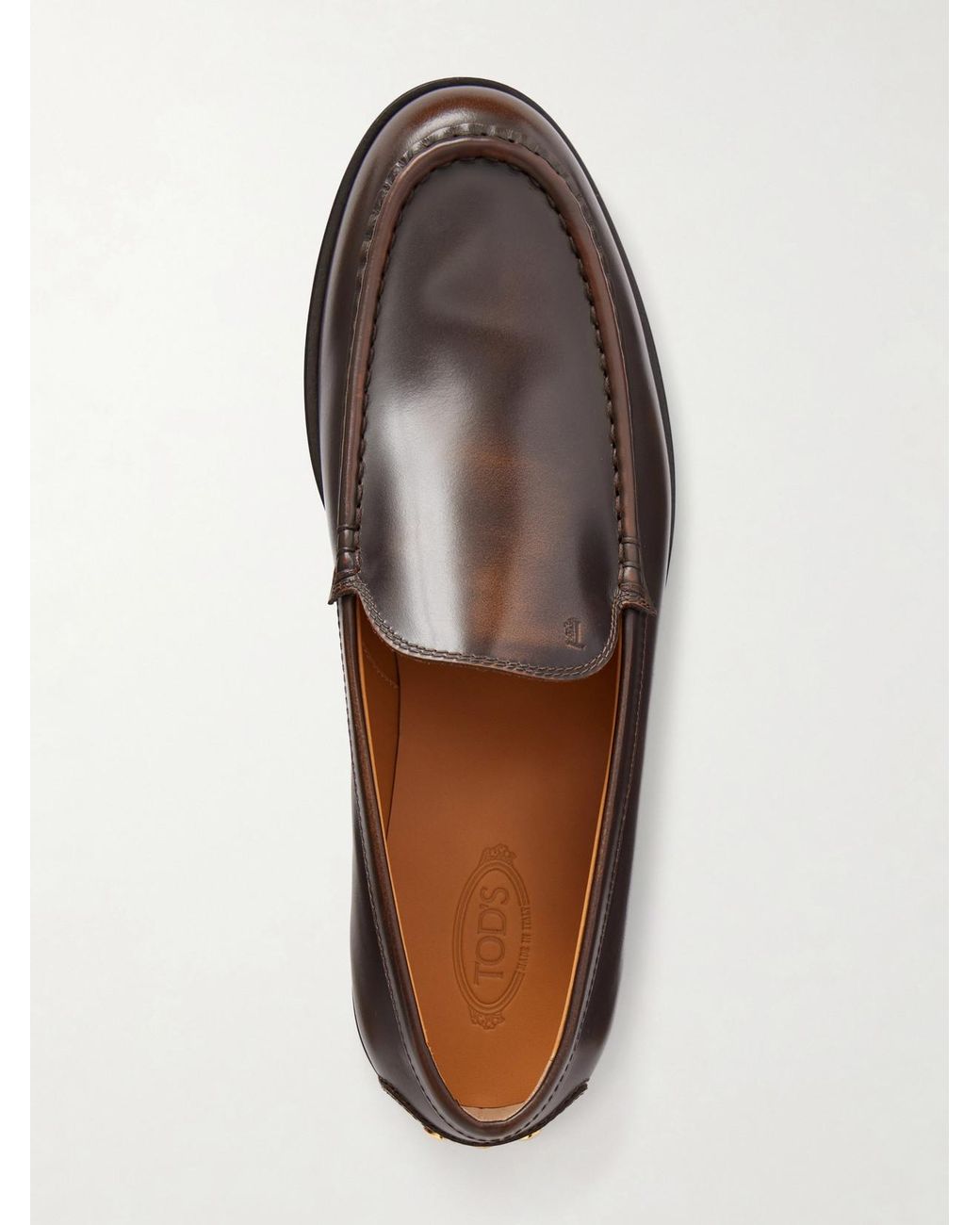 Tod's Brown Leather Loafers