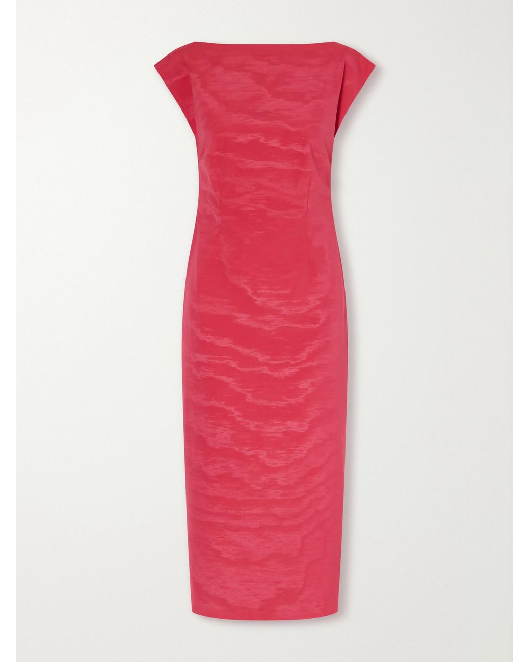 BERNADETTE Pink Atticus Bow-Detailed Crepe Midi Dress