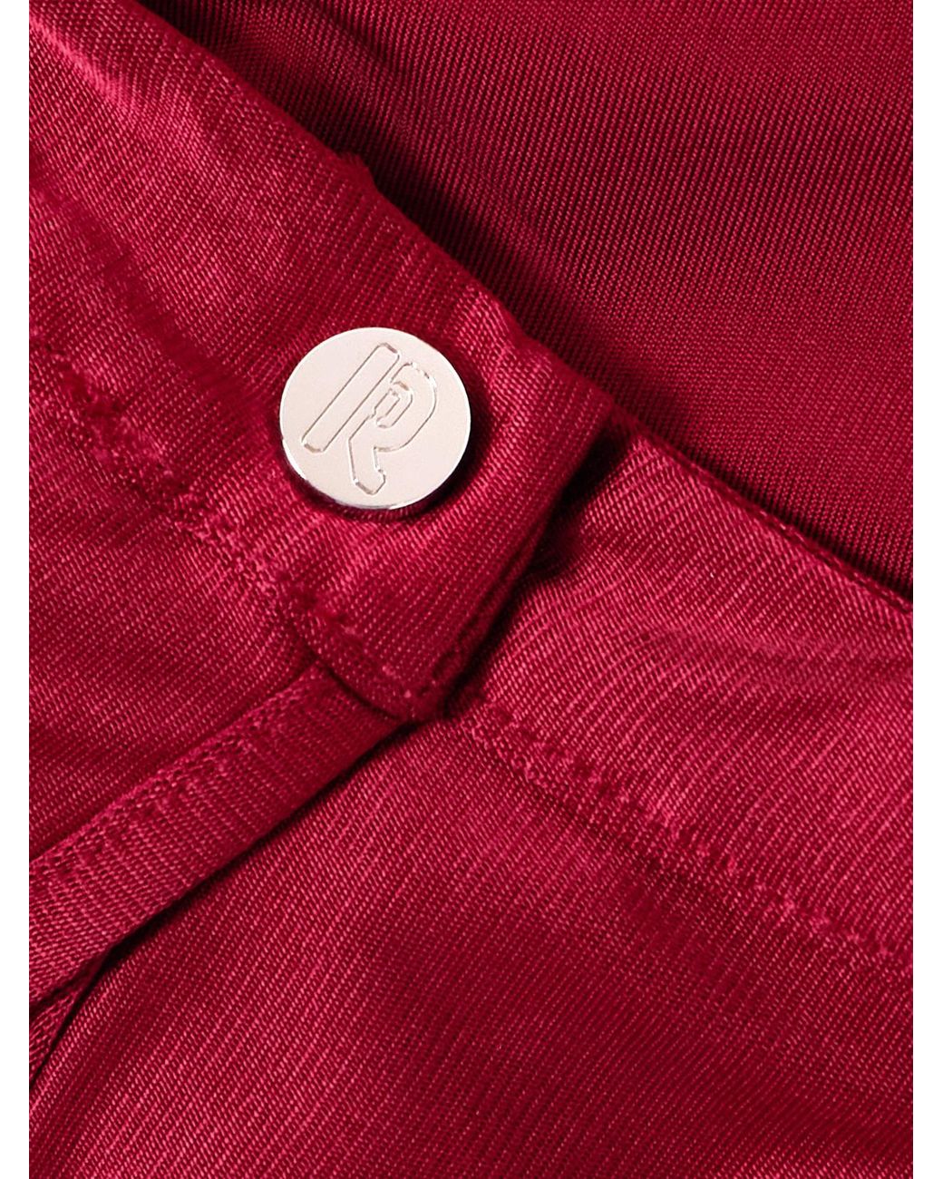 Rabanne Button-Detailed Gathered Jersey Top