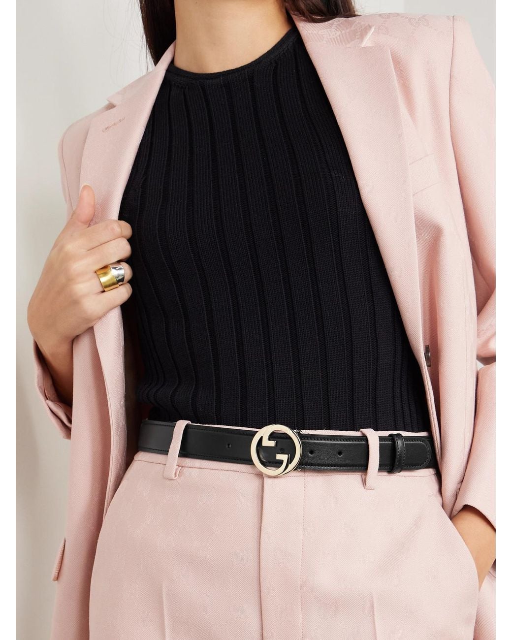 Gucci Black Blondie Leather Belt
