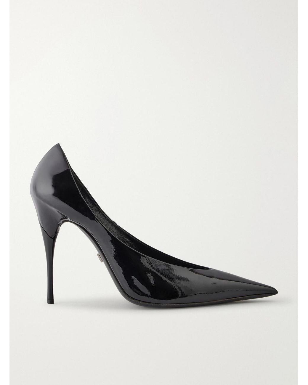 Gucci Black Sharp Patent-Leather Pumps