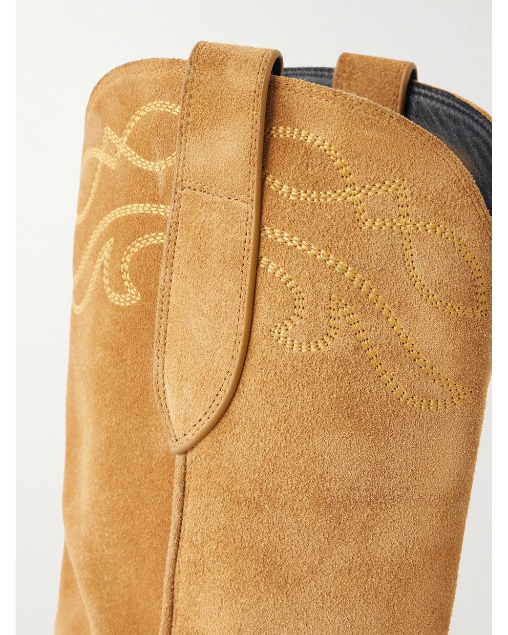 Nili Lotan Brown Towns Embroidered Suede Knee Boots