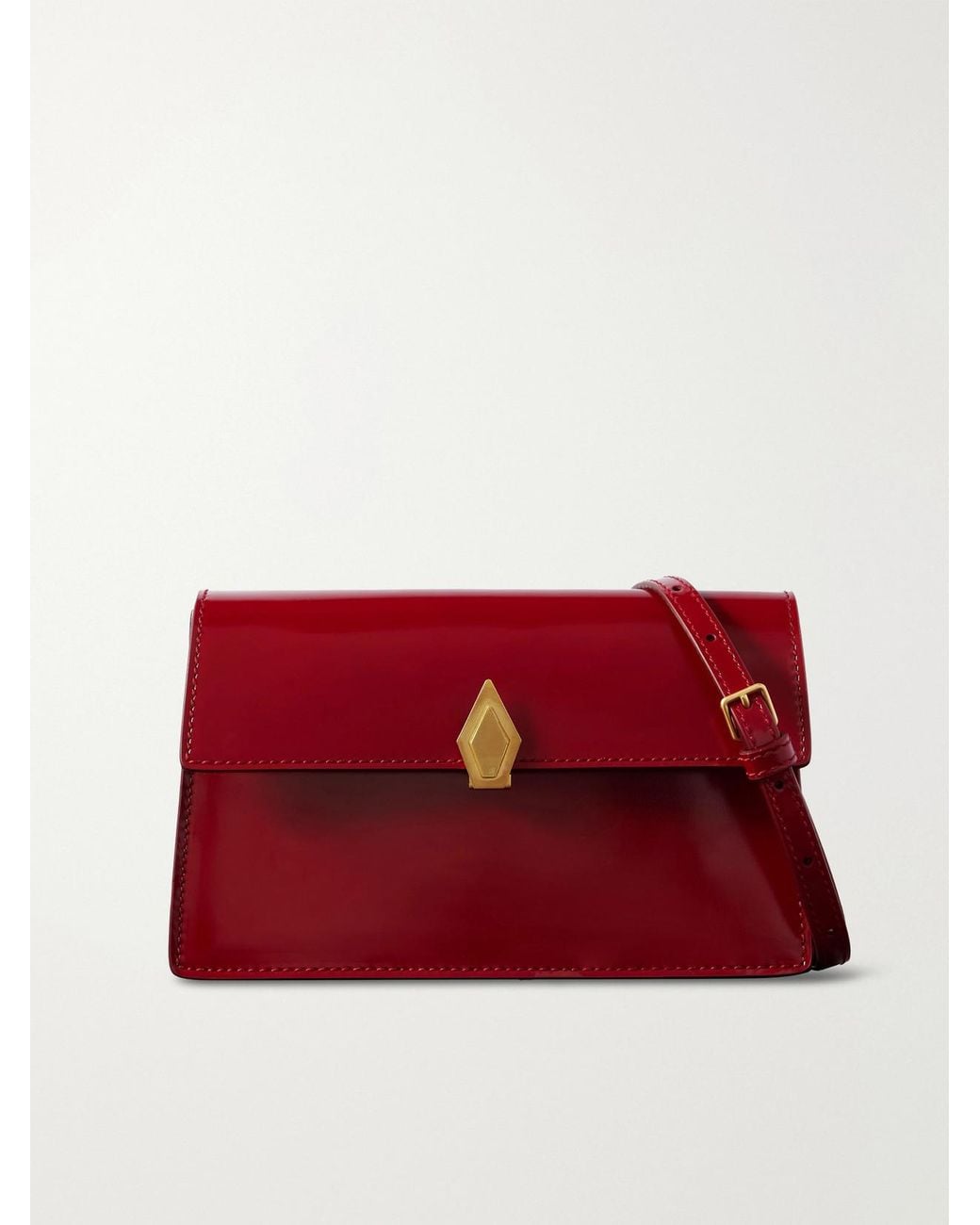 Metier Red Parallel 22 Leather Shoulder Bag