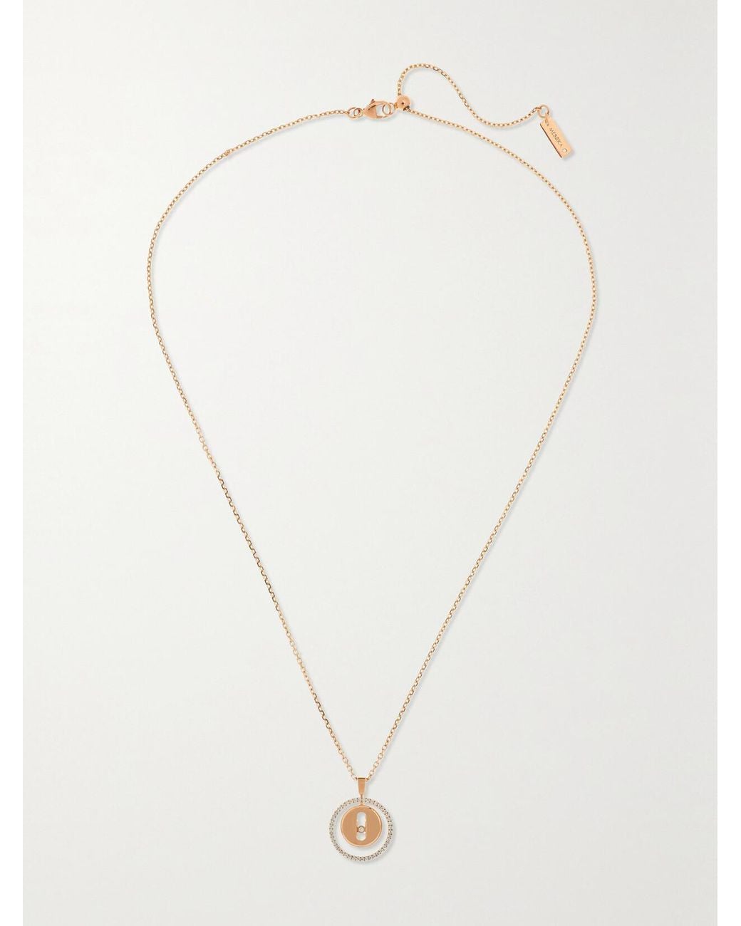 Messika White Lucky Move 18-Karat Rose Diamond Necklace