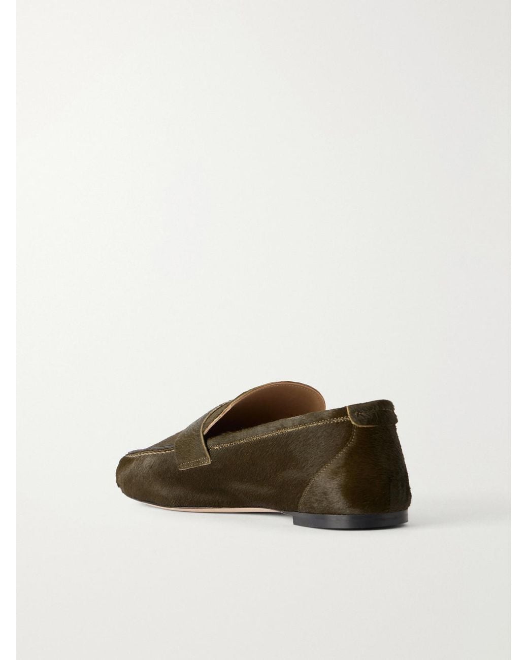 Jamie Haller Green The Penny Calf Hair Loafers