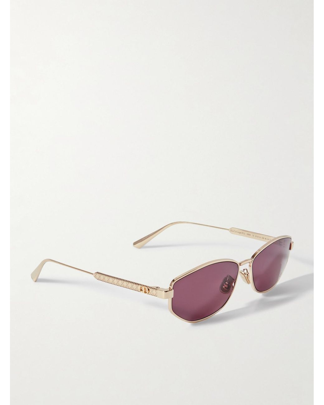 Dior Purple Diorcannage B1U Oval-Frame-Tone Sunglasses