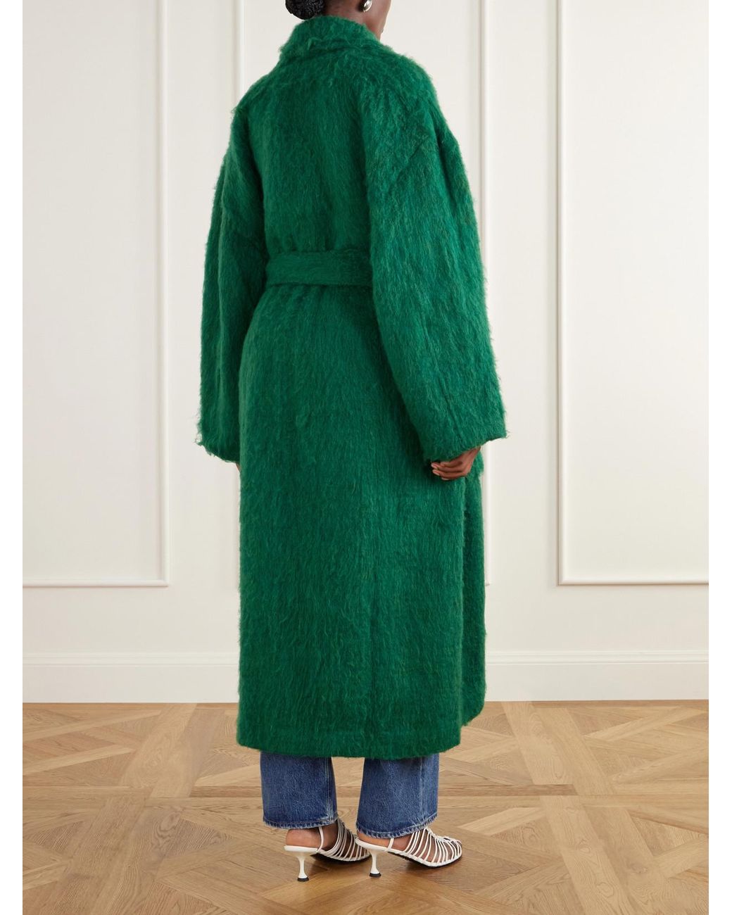 Marrakshi Life Green The Blanket Brushed Woven Coat