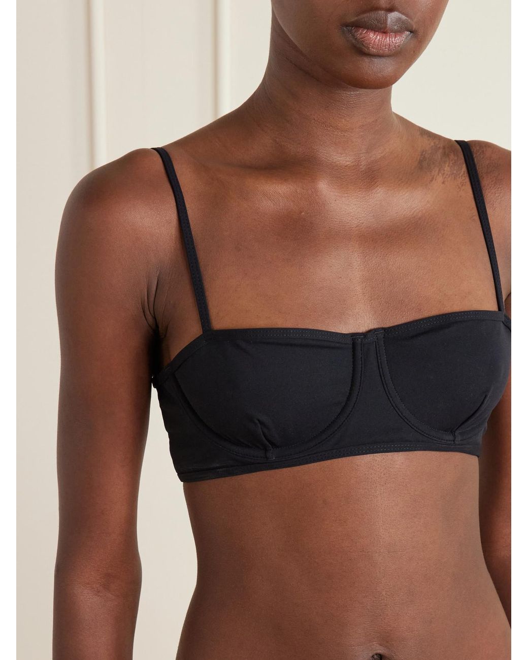 Totême Blue Balconette Bikini Top