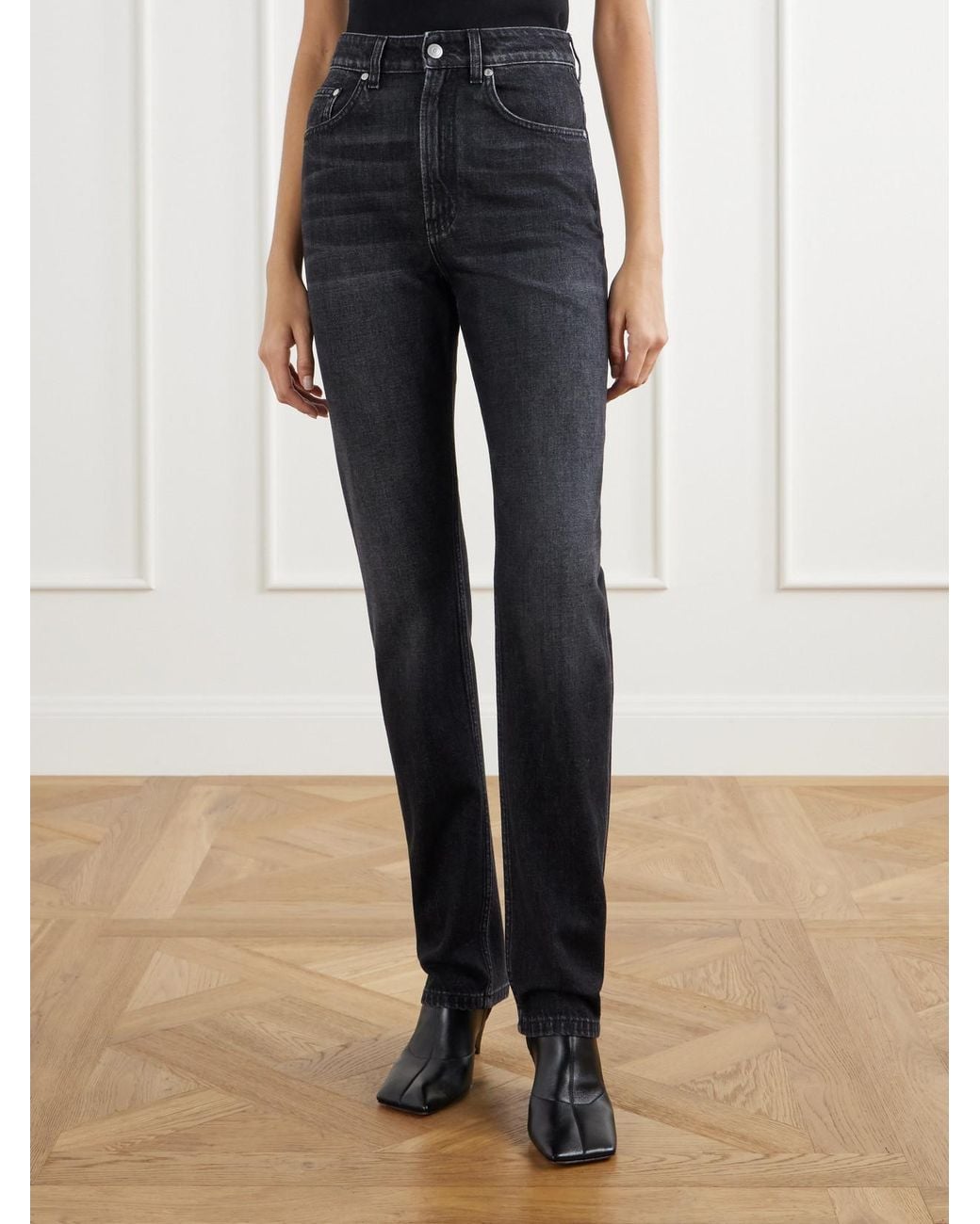 Stella McCartney Blue High-Rise Slim-Leg Jeans