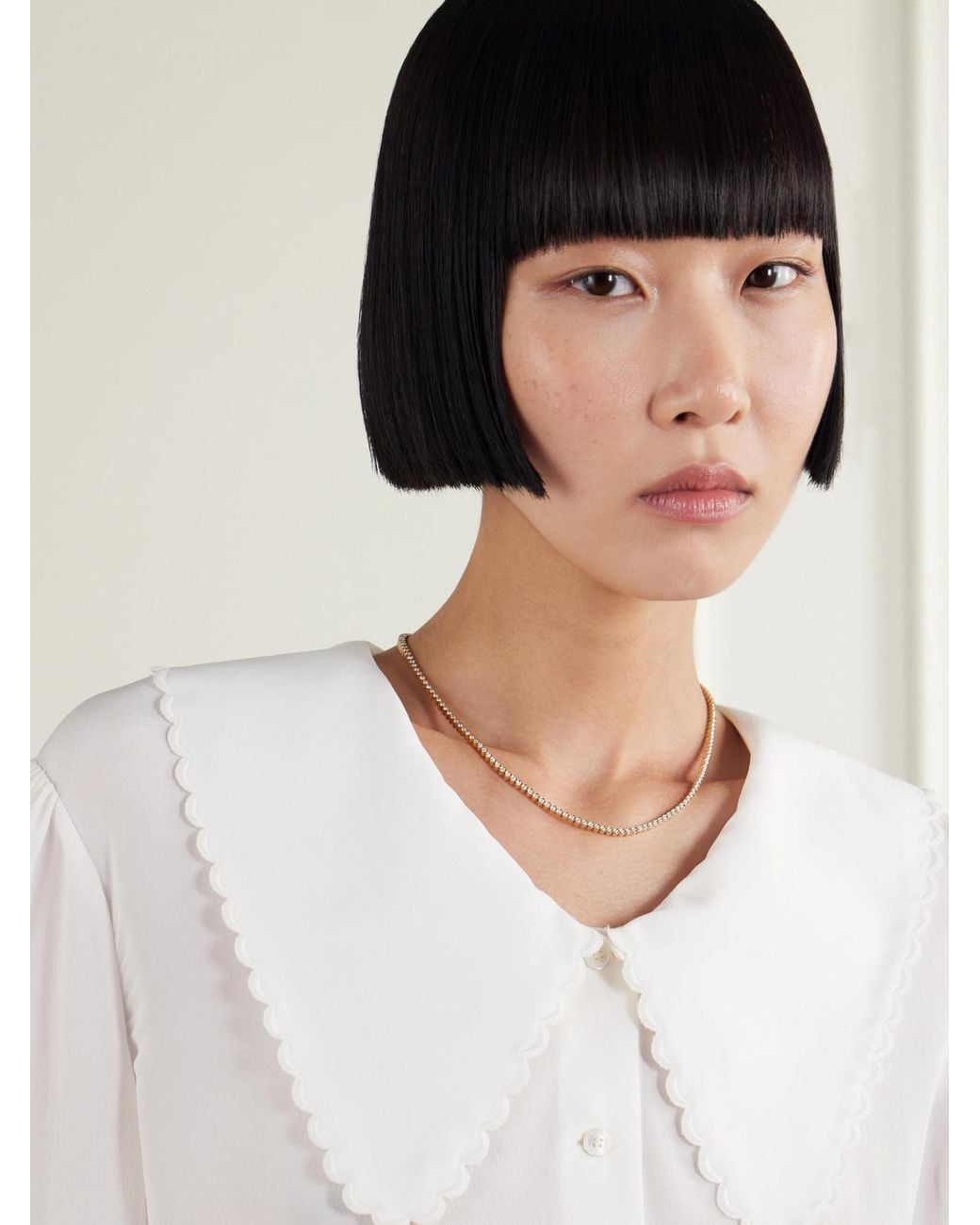 Sophie Bille Brahe Natural Collier De Tennis Classique 18-Karat Diamond Necklace