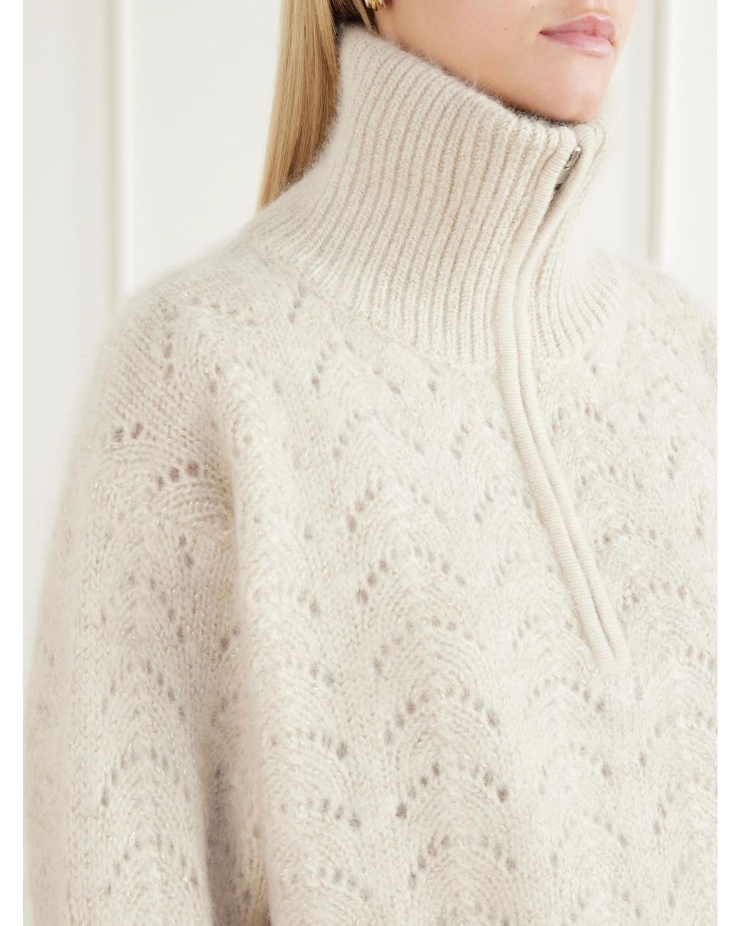 FRAME White The Airy Wool And Cashmere-Blend Cardigan