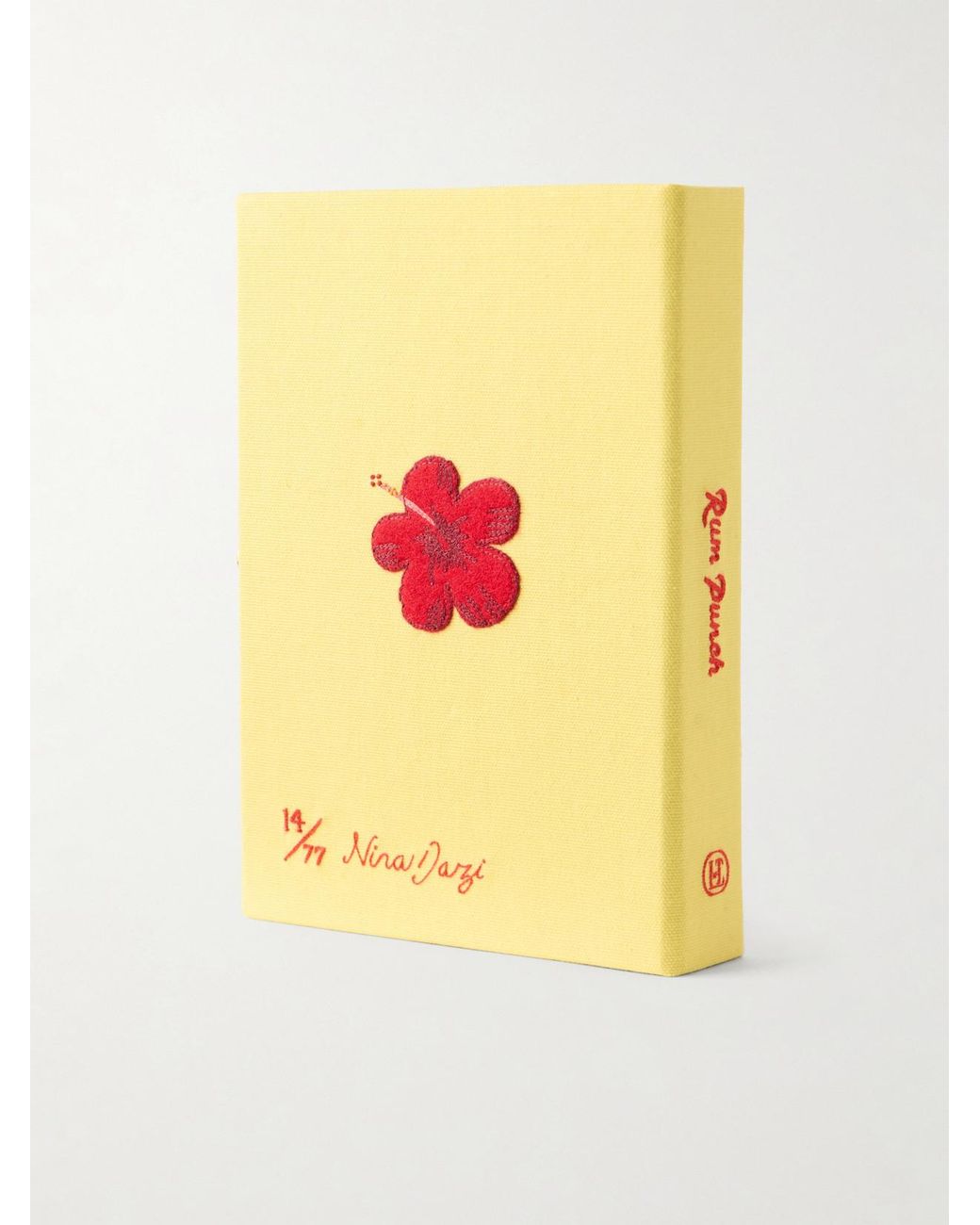 Olympia Le-Tan Yellow Rum Punch Appliquéd Embroidered Canvas Clutch