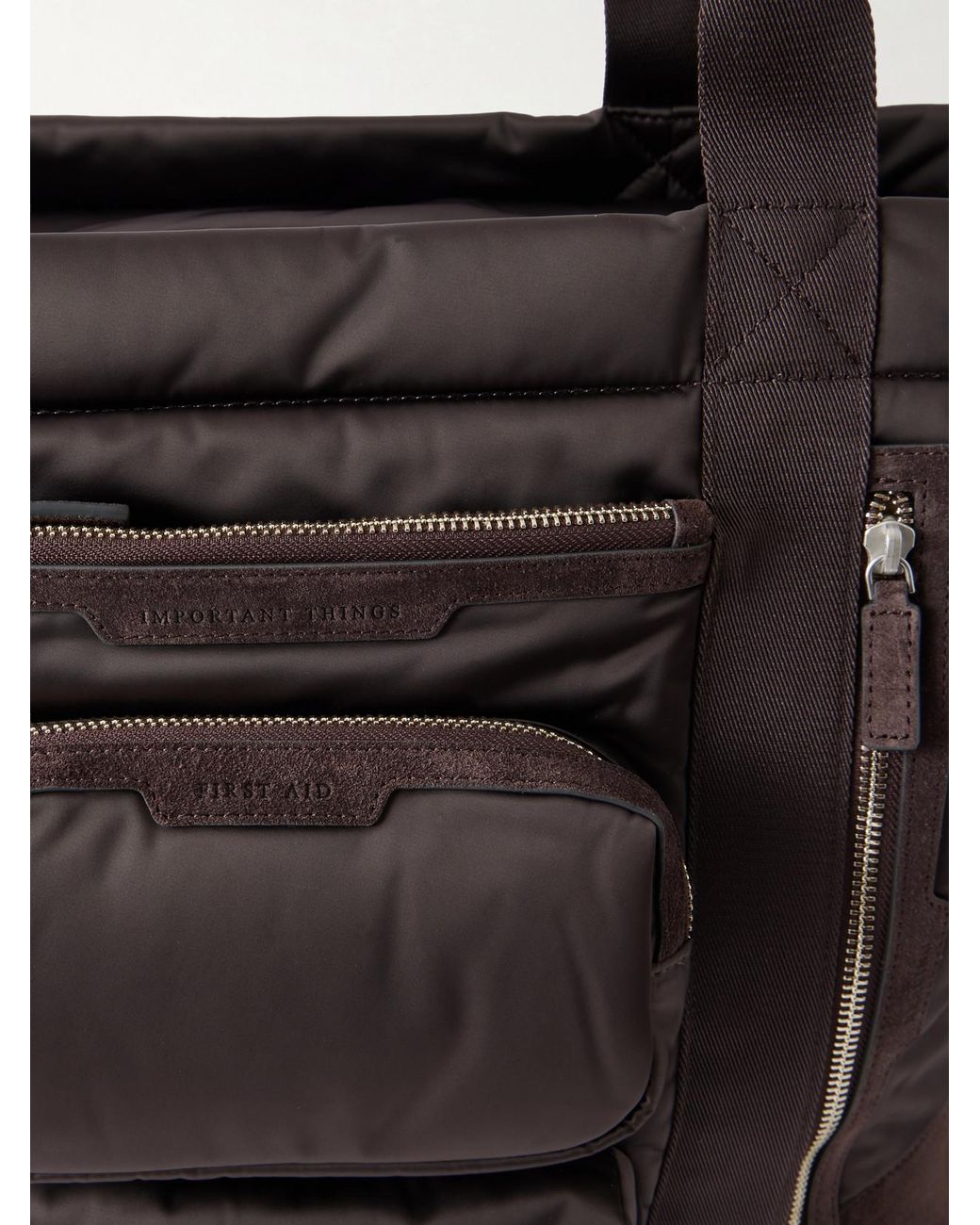 Anya Hindmarch Black Travel Leather-Trimmed Shell Weekend Bag
