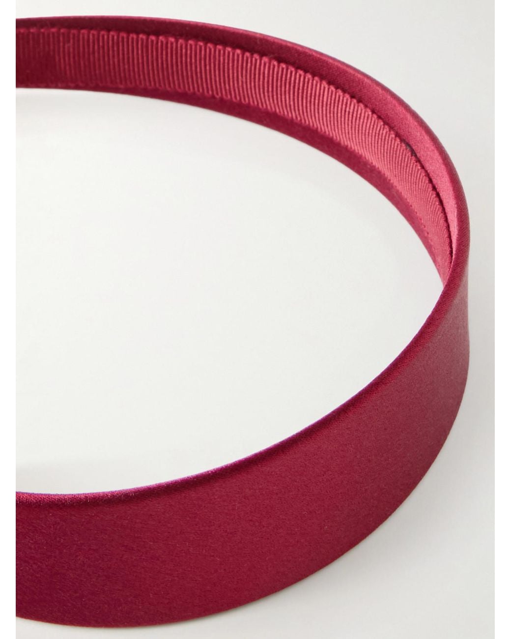 Jennifer Behr Red Tori Silk-Satin Headband