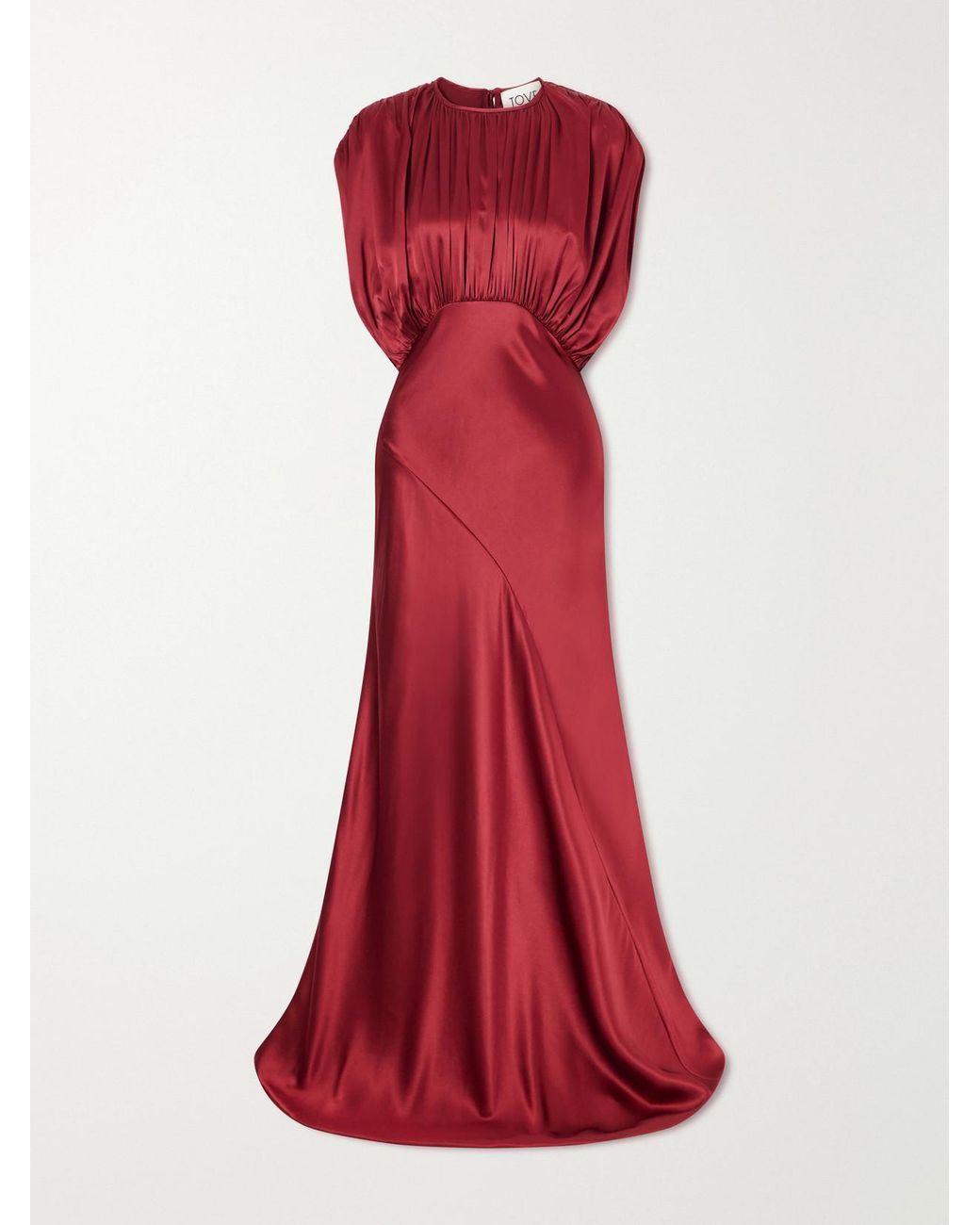 TOVE Coco Gathered Satin Maxi Dress